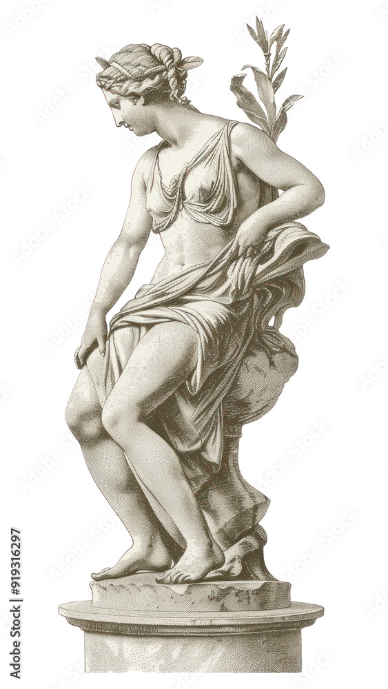 Fototapeta premium PNG Classical statue of a woman