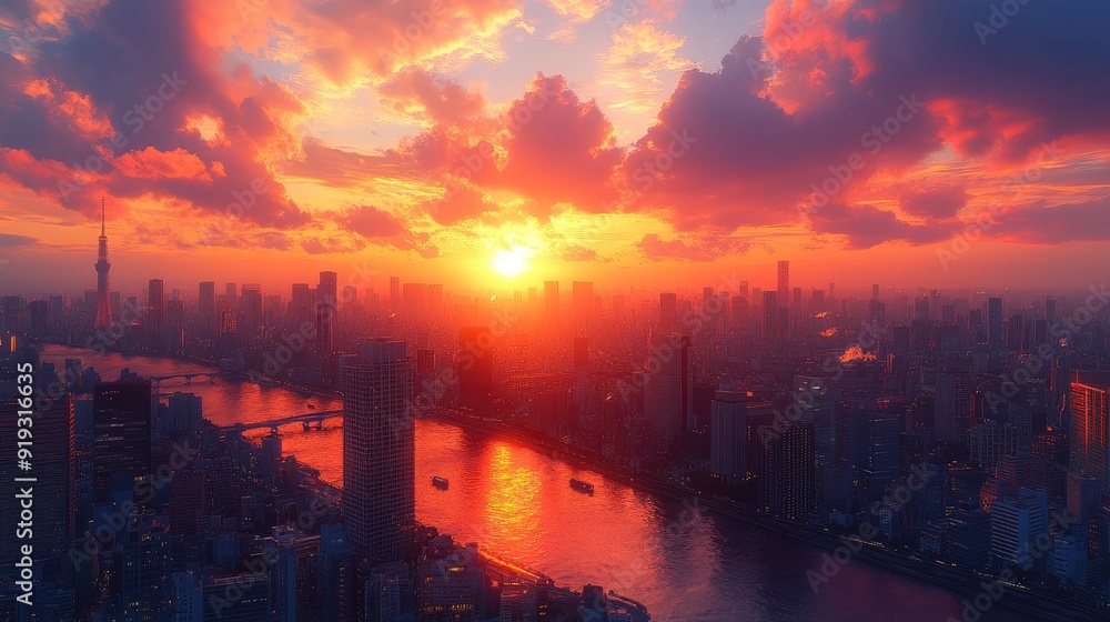 Develop an Urban Cityscape Featuring the Iconic Skyline with Modern Architecture Develop an Urban Cityscape Featuring the Iconic Skyline with Modern Architecture