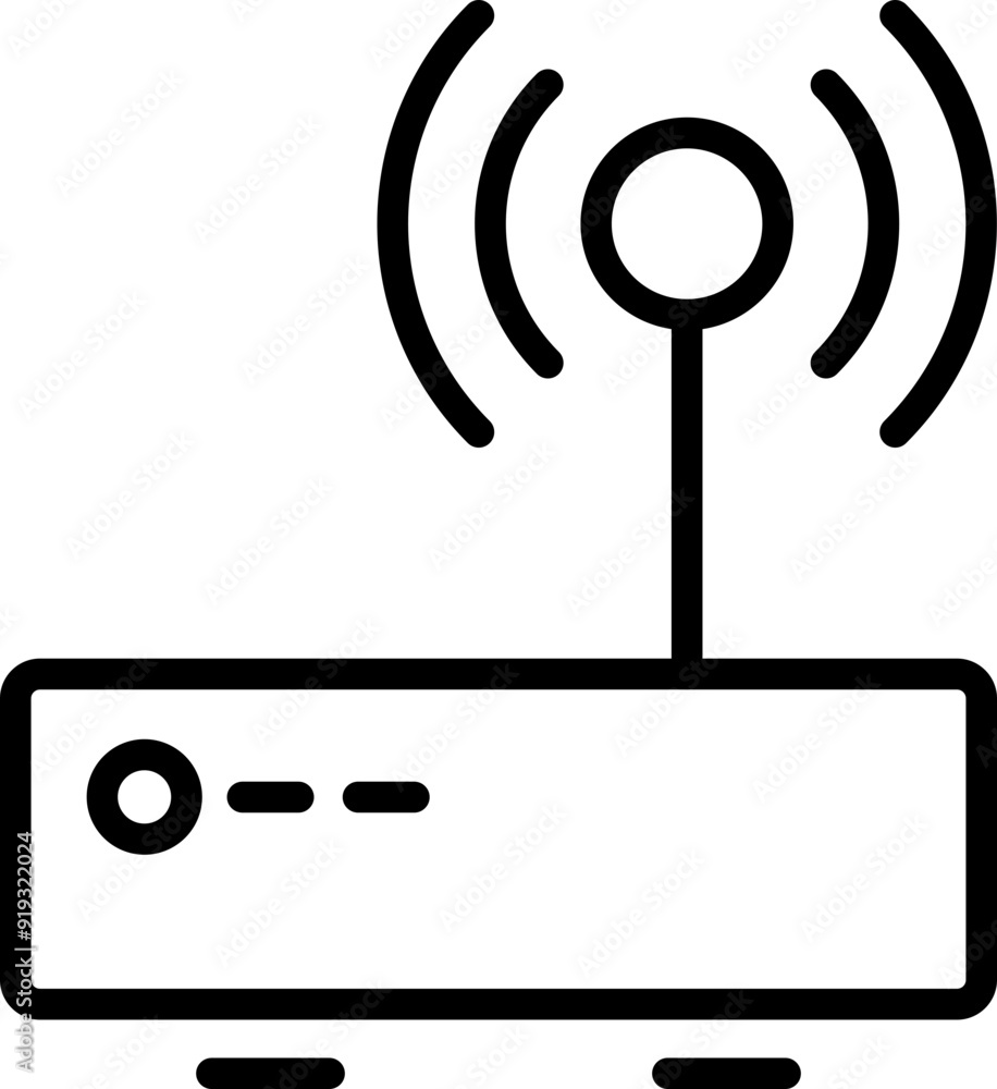 Router icon. Workspace symbol. Linear style. Router icon. Workspace symbol. Linear style.