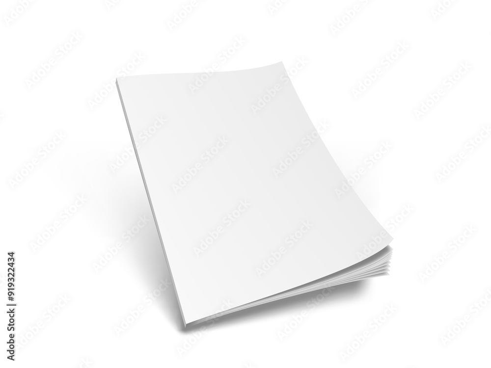 Blank Cover Magazine Or Booklet On White Back Blank Cover Magazine Or Booklet On White Back