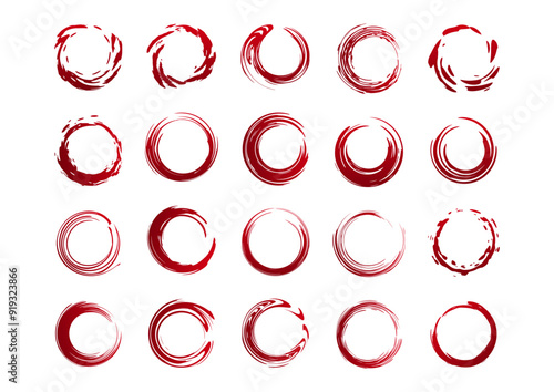 Bloody circle set vector illustrations, blood circle, blood frame, bloody frame, grunge set, halloween set, horror pack, circle background, abstract circles