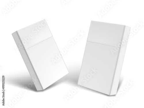 3D Slim Design White Cigarette Box Pack