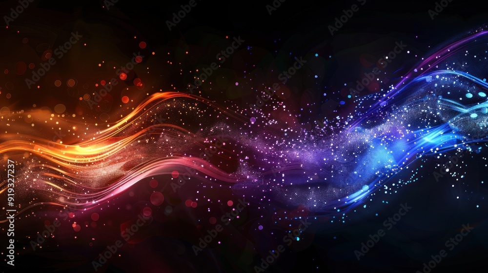 Abstract Swirling Lights in Red, Blue, and White Abstract Swirling Lights in Red, Blue, and White