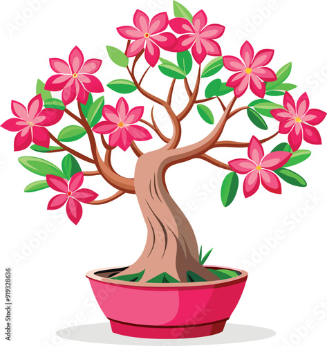 pink tree with flowers