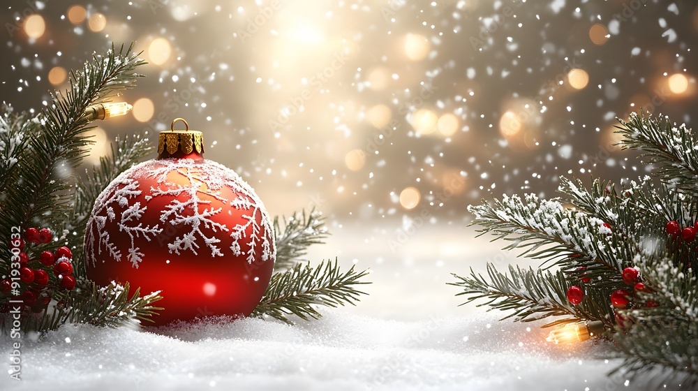 Christmas vector background with snow globes and pine tree branches, capturing the warmth and joy of the holiday season in detailed illustration. Christmas vector background with snow globes and pine tree branches, capturing the warmth and joy of the holiday season in detailed illustration.