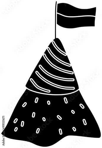 dish illustration tumpeng silhouette celebration logo spicy icon indonesian outline indonesia biryani asia traditional food plate rice asian nasi shape national chili egg for vector graphic background