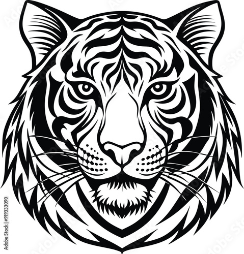 tiger head silhouette