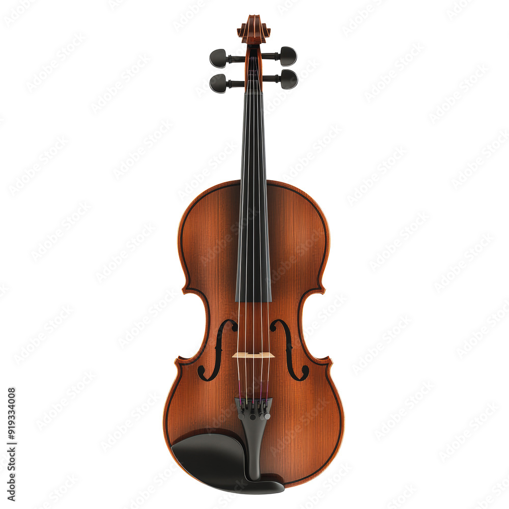PNG Beautiful wooden violin on a white background PNG Beautiful wooden violin on a white background