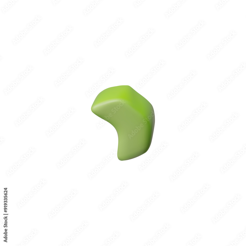 Slice of green celery stem 3D plastic style vector icon, plant food, farm organic salad ingredient vegetable stalk piece Slice of green celery stem 3D plastic style vector icon, plant food, farm organic salad ingredient vegetable stalk piece