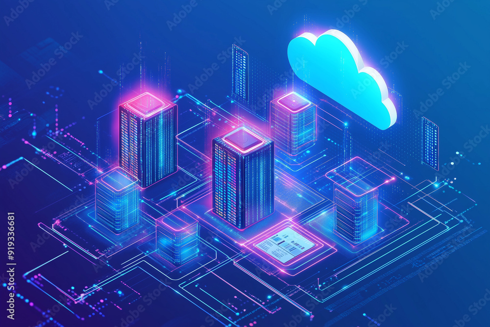 IoT, transferring information to the cloud, Cloud computing concept. IoT, transferring information to the cloud, Cloud computing concept.