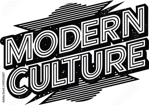 vector modern text effect modern culture design