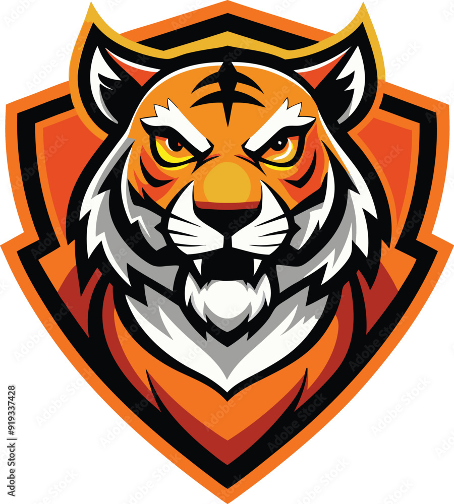 Fototapeta premium tiger head vector tiger head mascot tiger head vector illustration