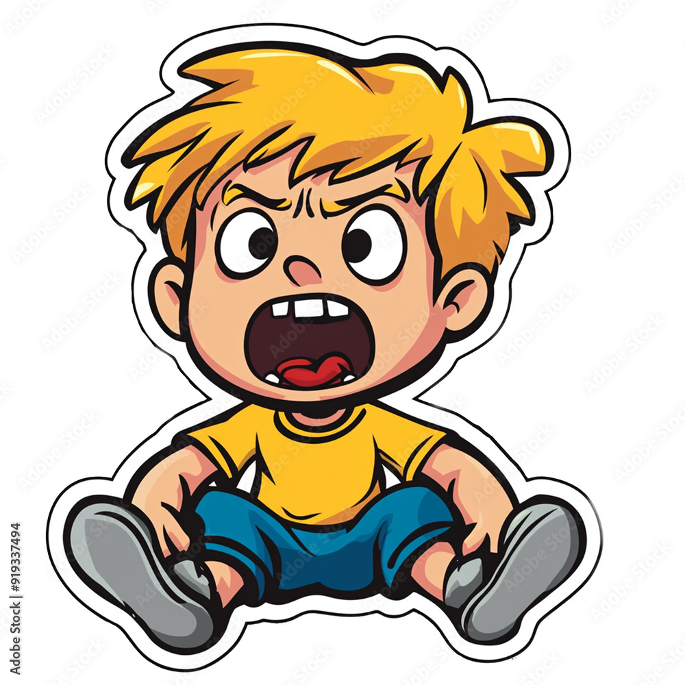 Obraz premium Clip-Art of child hurting itself