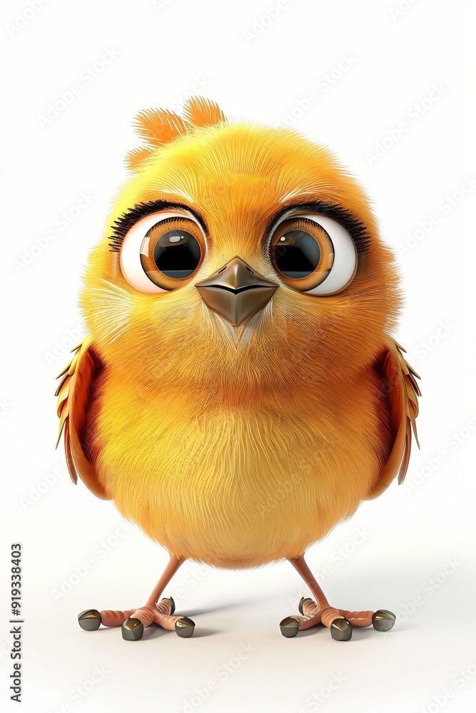 dessin de petit oiseau cartoon rigolo et coloré, sur fond blanc,ia générative dessin de petit oiseau cartoon rigolo et coloré, sur fond blanc,ia générative