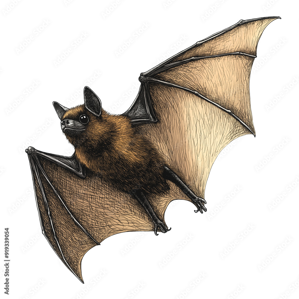 Obraz premium Bat, illustration, sketch