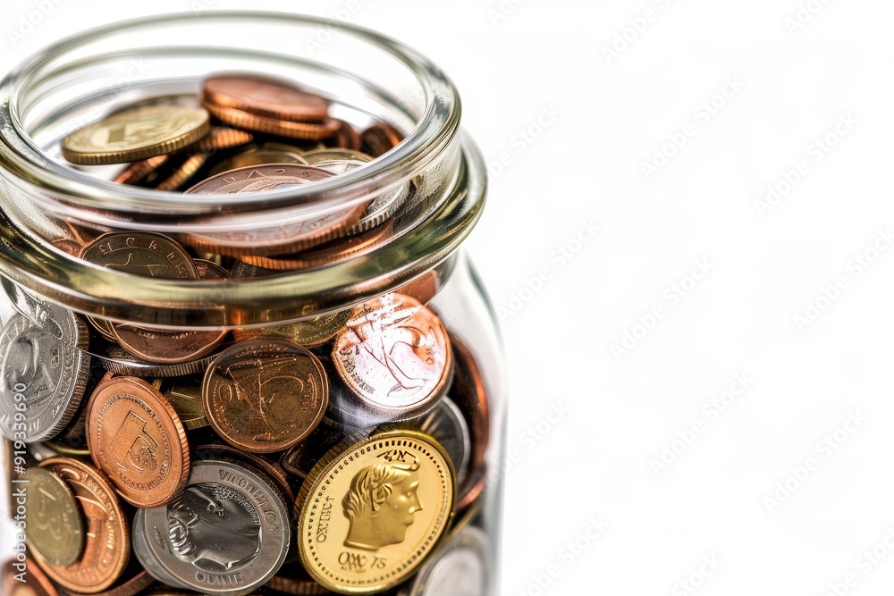 coins in a jar