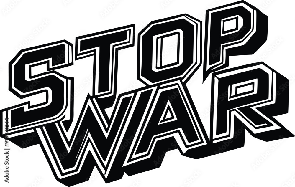 vector font design with word stop war vector font design with word stop war
