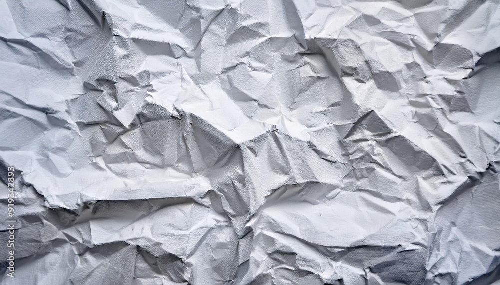 Obraz premium The texture of white paper is crumpled. Background for various purposes.