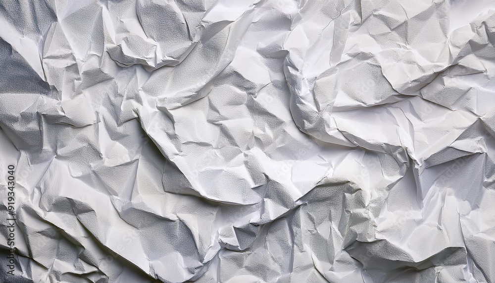 Obraz premium The texture of white paper is crumpled. Background for various purposes.