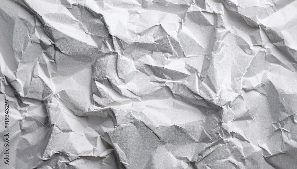 Obraz premium The texture of white paper is crumpled. Background for various purposes. 