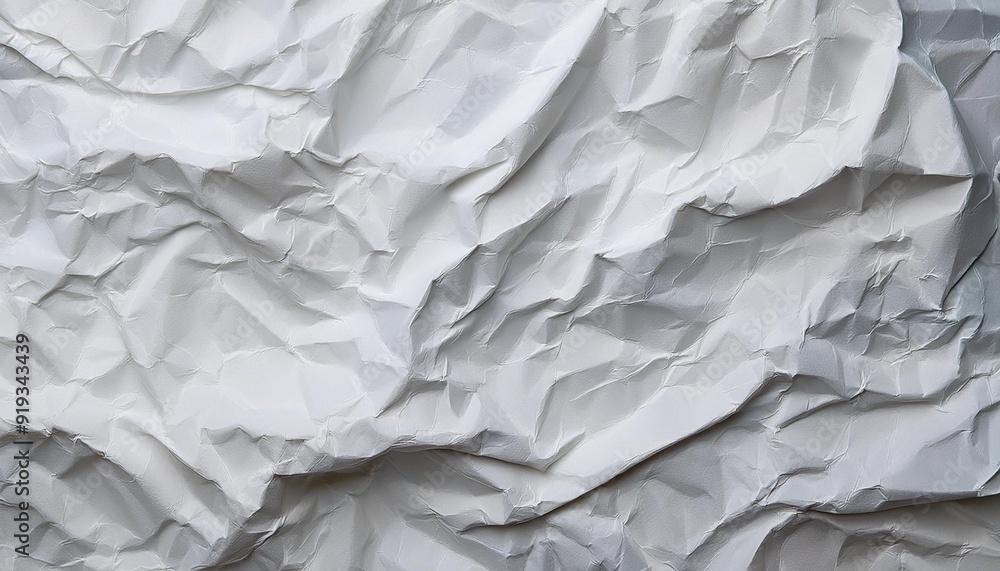 Obraz premium The texture of white paper is crumpled. Background for various purposes. 