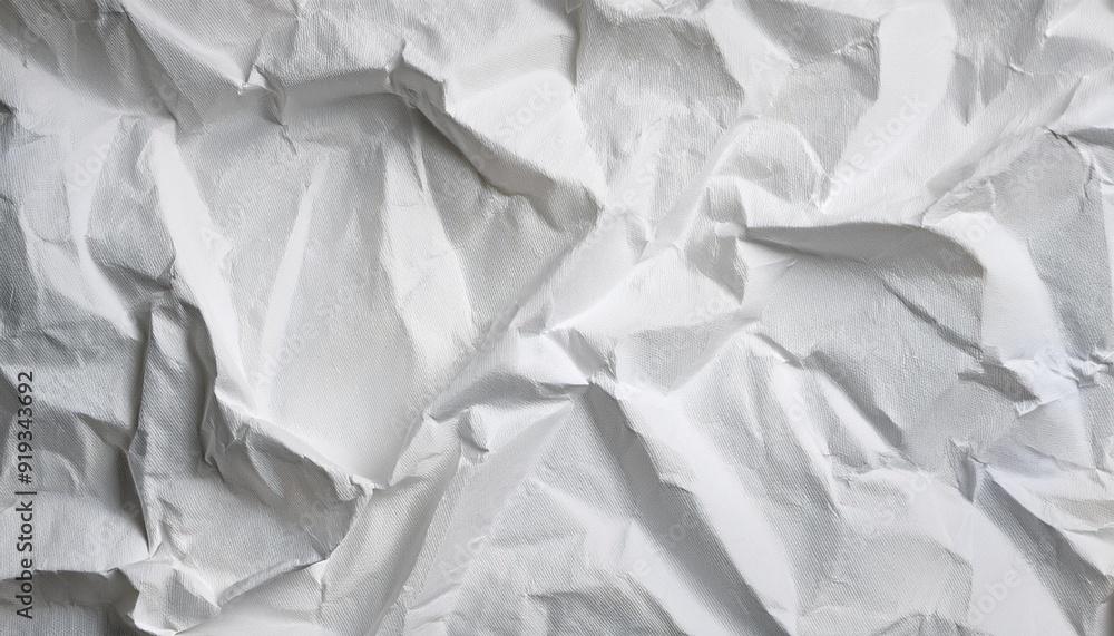 Obraz premium The texture of white paper is crumpled. Background for various purposes.