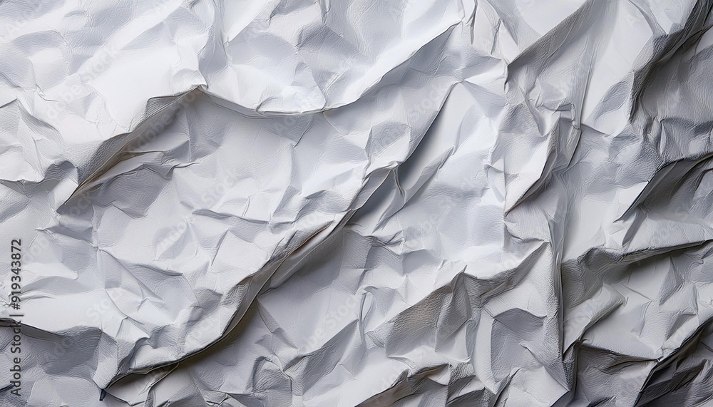 Fototapeta premium The texture of white paper is crumpled. Background for various purposes. 
