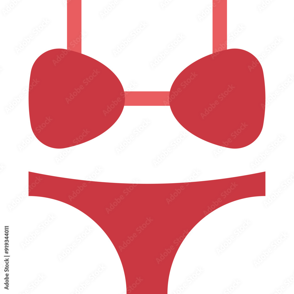 Bikini vector icon in flat style Bikini vector icon in flat style