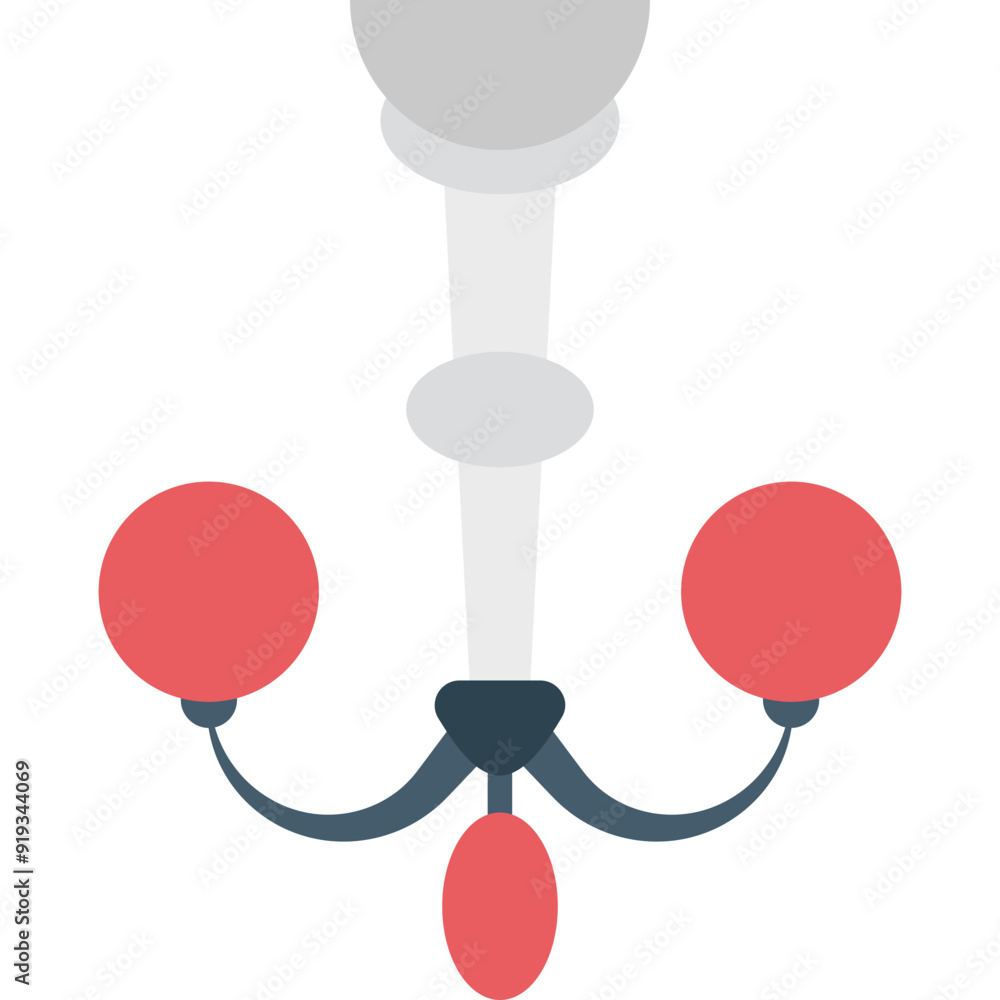 Ceiling Light vector icon in flat style Ceiling Light vector icon in flat style