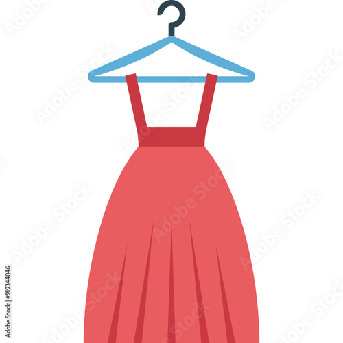 Dress vector icon in flat style 