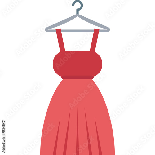 Dress vector icon in flat style 