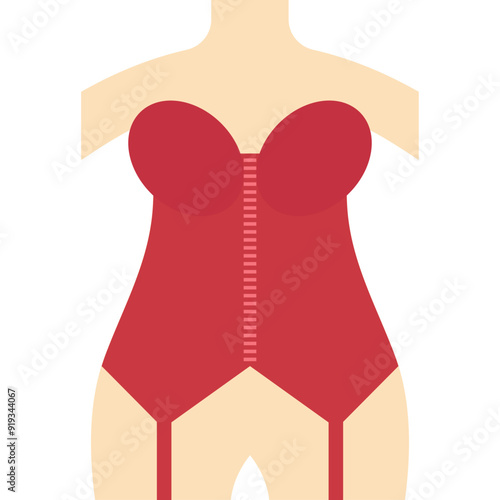Bodysuit vector icon in flat style 