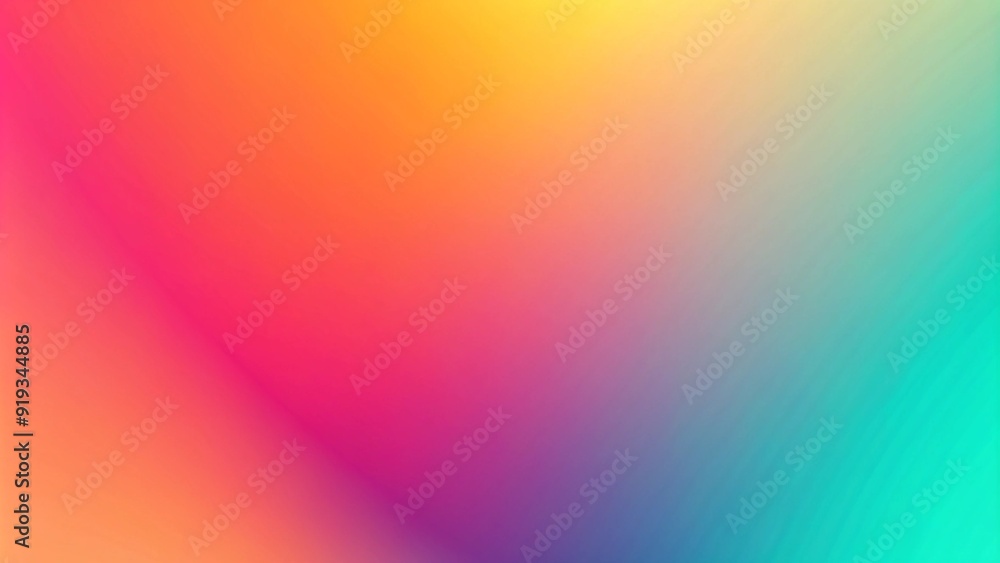 Obraz premium Colorful abstract background featuring a wave pattern in orange, teal, green, and pink with a grainy texture effect,generative ai 