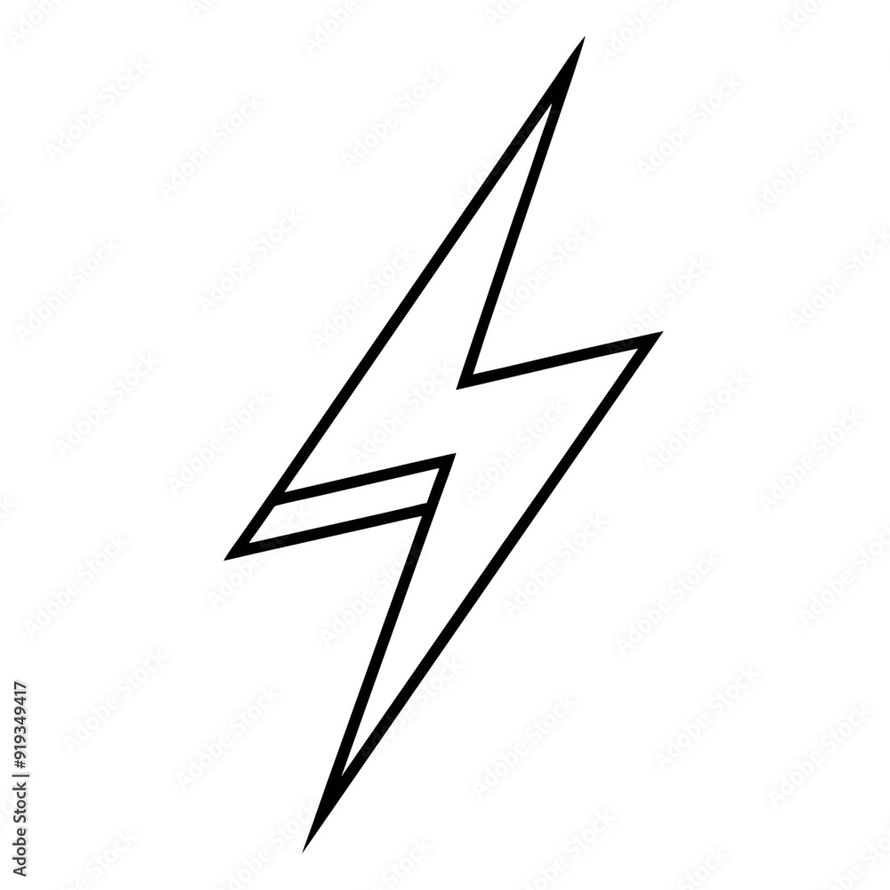 electric shape logo design in Black and white electric shape logo design in Black and white