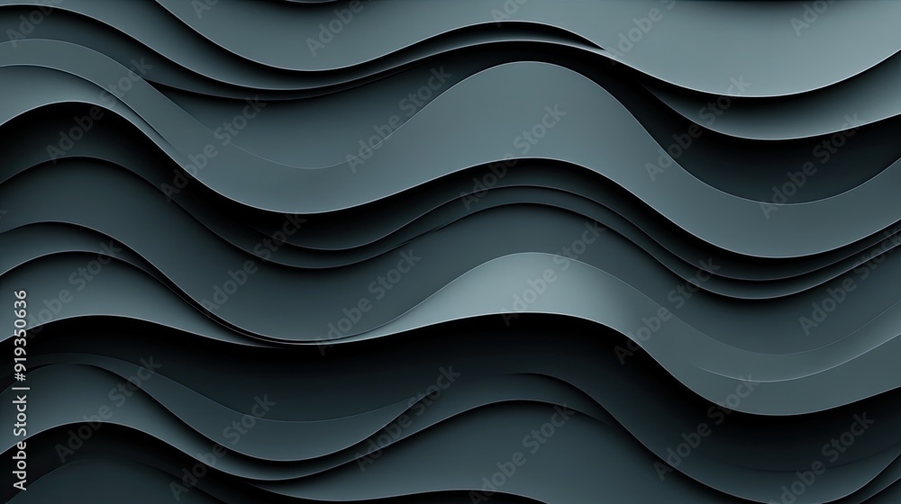 Stylish curvy waves in dark and ash gray tones, forming a subtle yet modern background design, ideal for creating a calm and sophisticated visual effect. Stylish curvy waves in dark and ash gray tones, forming a subtle yet modern background design, ideal for creating a calm and sophisticated visual effect.