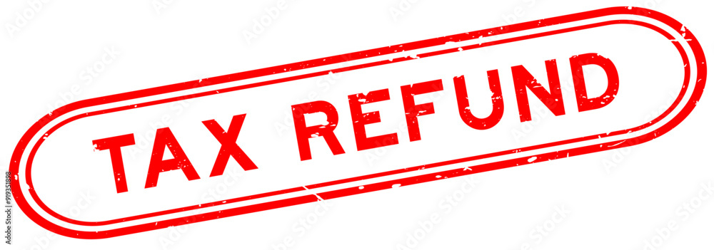 Grunge red vat refund word rubber seal stamp on white background Grunge red vat refund word rubber seal stamp on white background