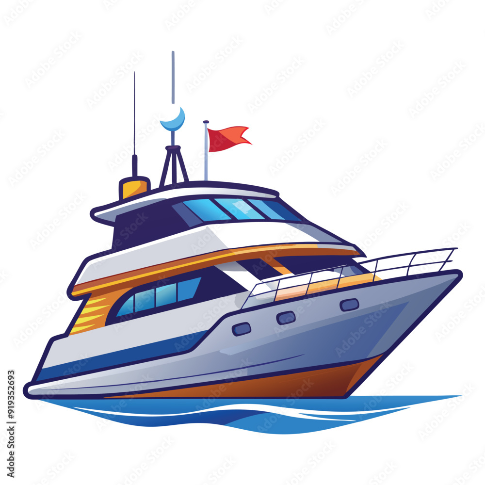yacht isolated on white background yacht isolated on white background