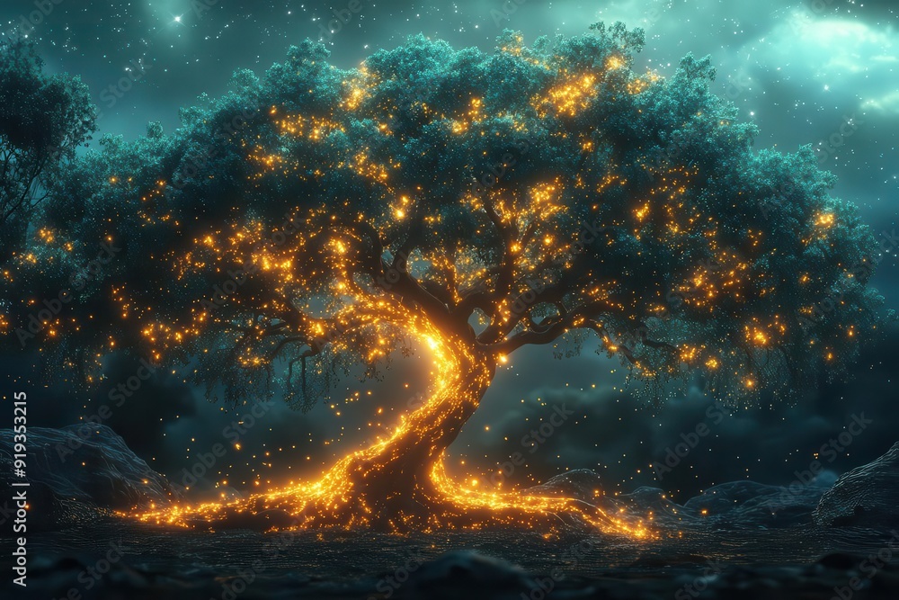 surreal tree with brainshaped canopy ethereal glow delicate branches forming neural networks symbolizing emotional growth wisdom and interconnectedness surreal tree with brainshaped canopy ethereal glow delicate branches forming neural networks symbolizing emotional growth wisdom and interconnectedness