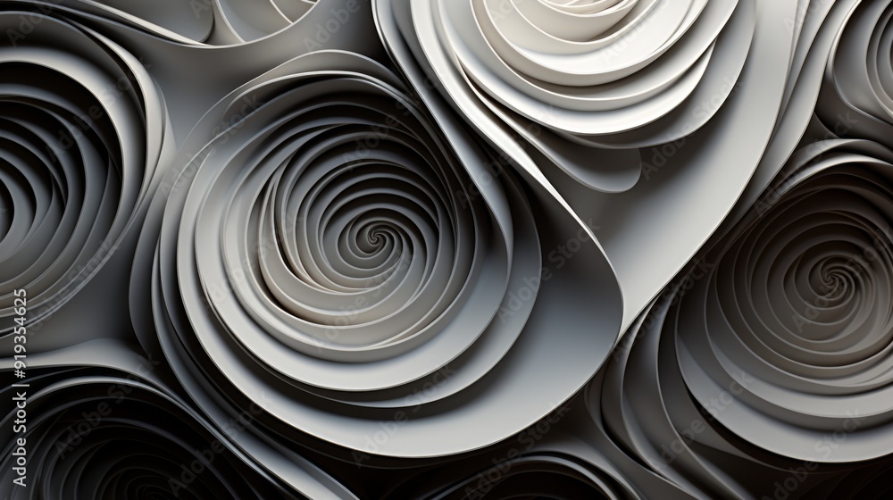 Abstract White Spiral Pattern Abstract White Spiral Pattern