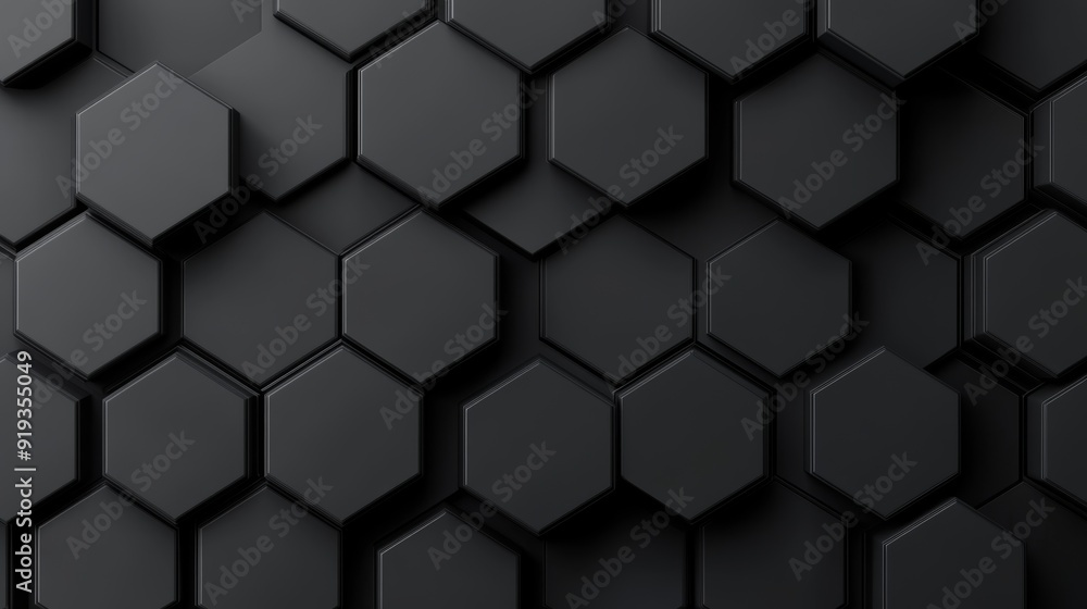 Deep black and charcoal hexagon pattern, subtle glossy finish, minimalistic design, geometric symmetry, modern and sleek texture, perfect for backgrounds Deep black and charcoal hexagon pattern, subtle glossy finish, minimalistic design, geometric symmetry, modern and sleek texture, perfect for backgrounds