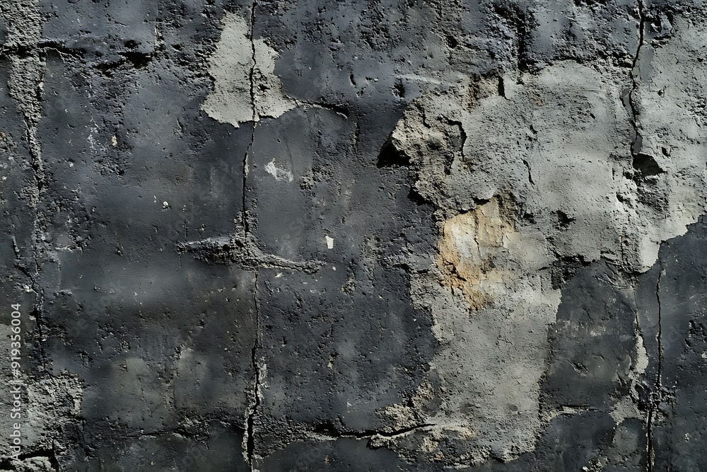 Abstract weathered gray, black, and brown wall with peeling paint. Abstract weathered gray, black, and brown wall with peeling paint.