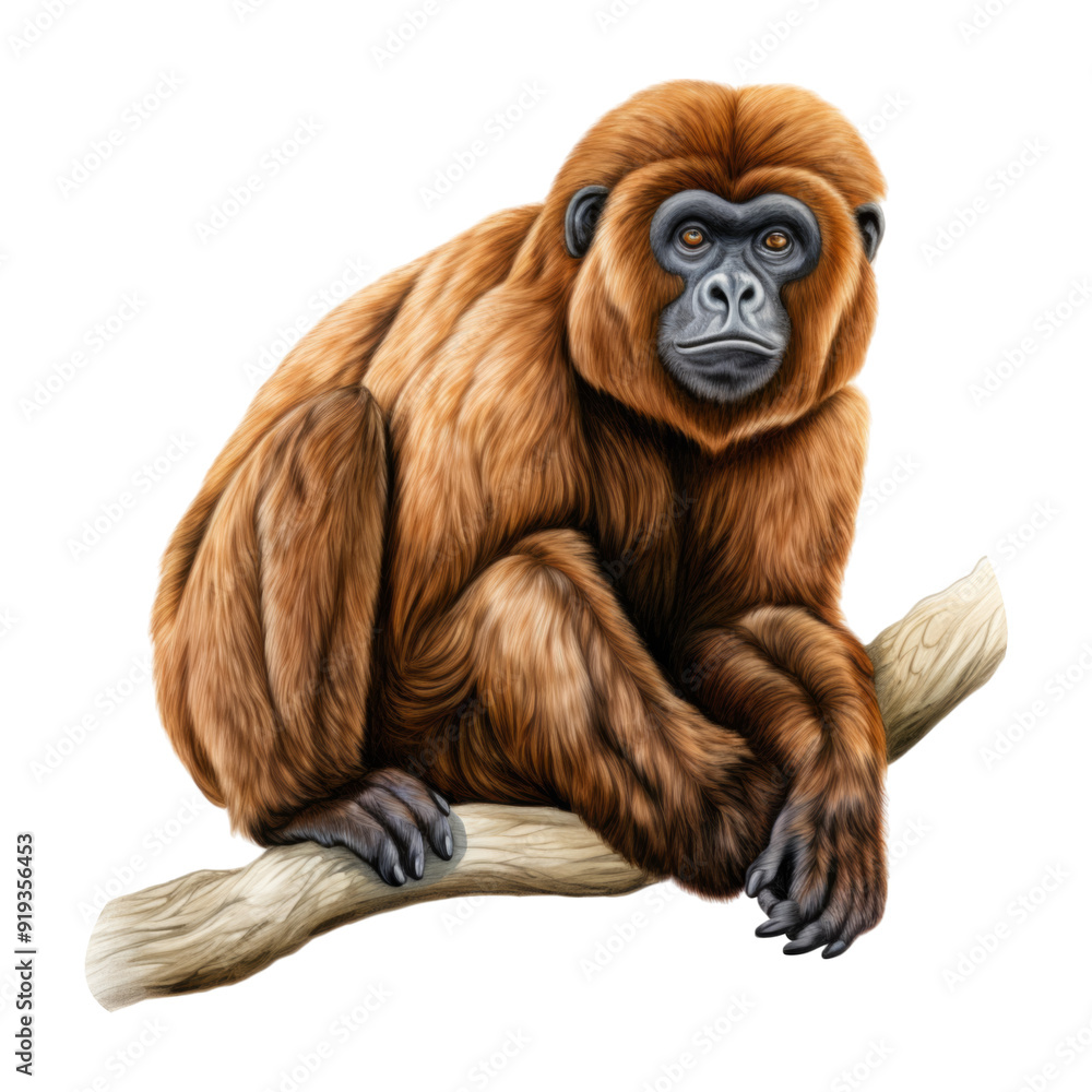 Brown Howler Clipart Image Brown Howler Clipart Image