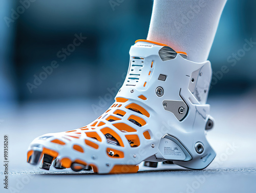 Hightech anklefoot prosthetic with superior ankle functionality, demonstrating its advanced features for athletes seeking optimal mobility and support photo