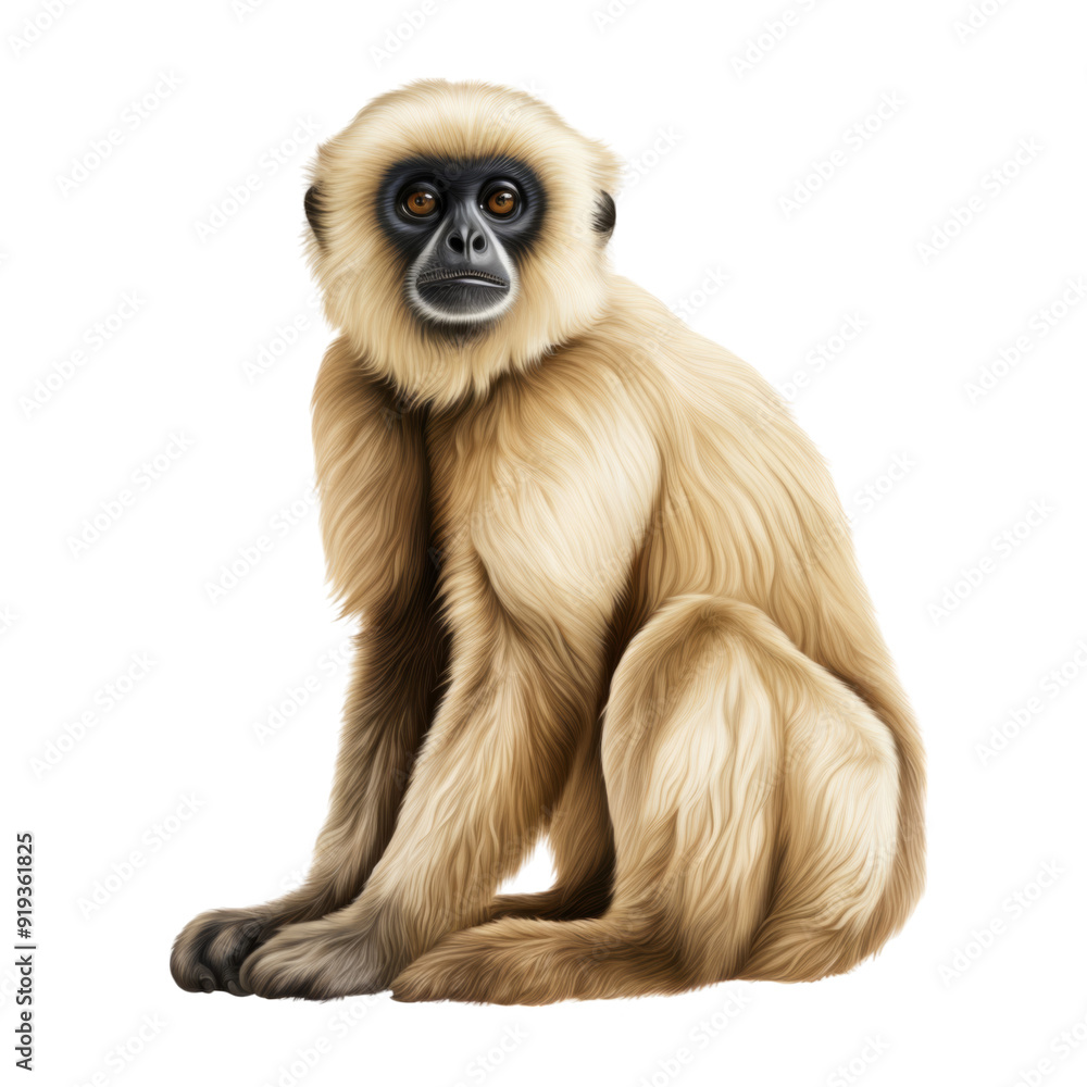 Hoolock Gibbon Monkey Clipart Image Hoolock Gibbon Monkey Clipart Image