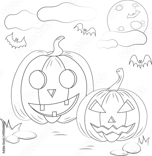 Halloween coloring page for kids