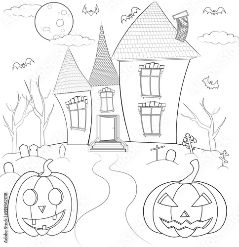 Halloween coloring page for kids