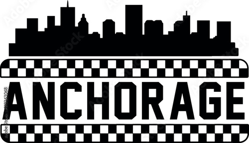 Anchorage Skyline Vector