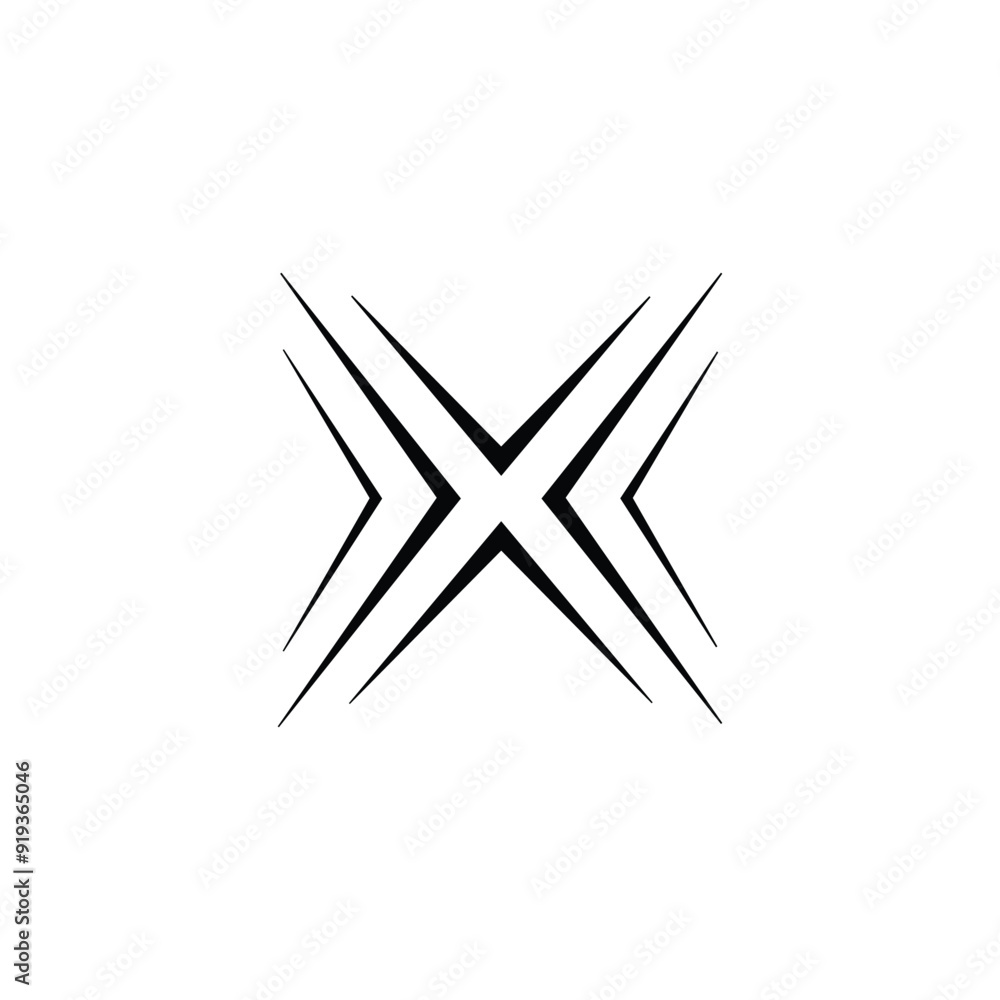 Obraz premium X logo design V1