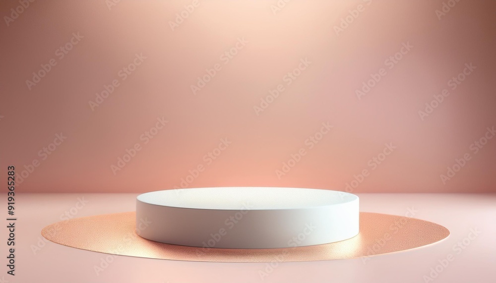 Beautiful pink minimal pedestal podium, for cosmetic product presentation and celebration, 3d rendering illustration. Beautiful pink minimal pedestal podium, for cosmetic product presentation and celebration, 3d rendering illustration.