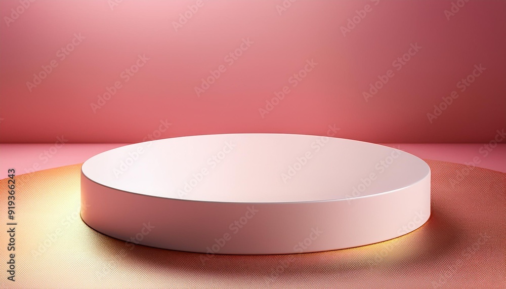 light pink minimal pedestal podium, for cosmetic product presentation, 3d rendering illustration. light pink minimal pedestal podium, for cosmetic product presentation, 3d rendering illustration.
